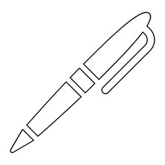 Pen icon in line style