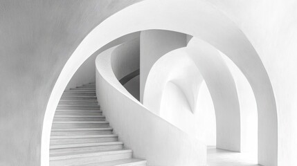 Obraz premium Abstract Modern Staircase Architecture Interior