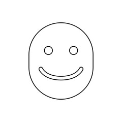 Happy face icon in line style