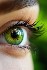 Close-up beautiful eye banner