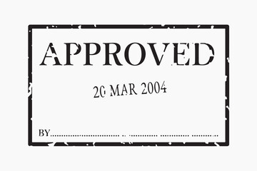 Fototapeta premium Official approval stamp design, element vector