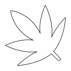 Cannabis icon in line style