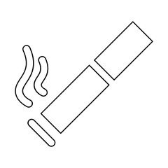 Cigarette icon in line style