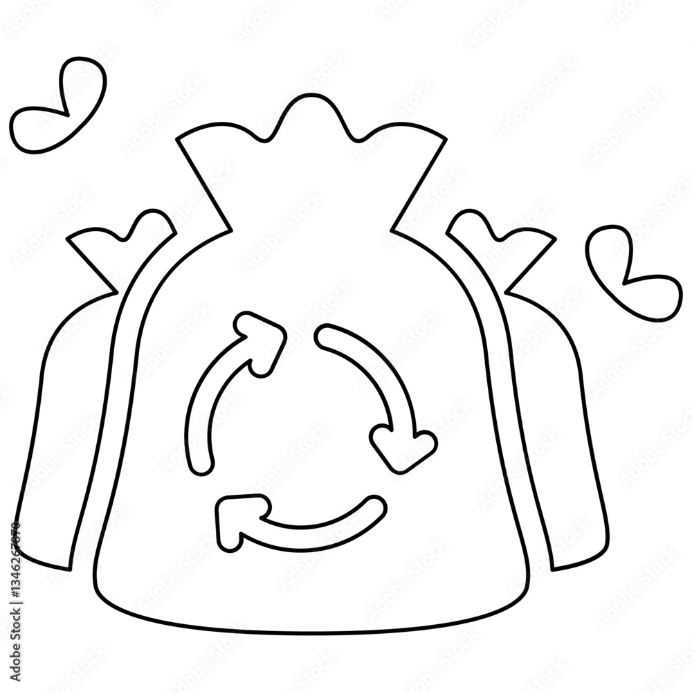 Poster garbage icon in line style