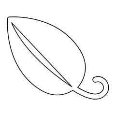 Leaf icon in line style