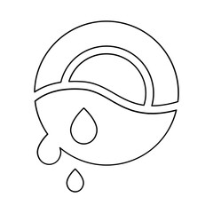 Sewage icon in line style
