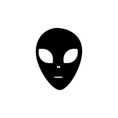  Alien face or head symbol flat icon for apps