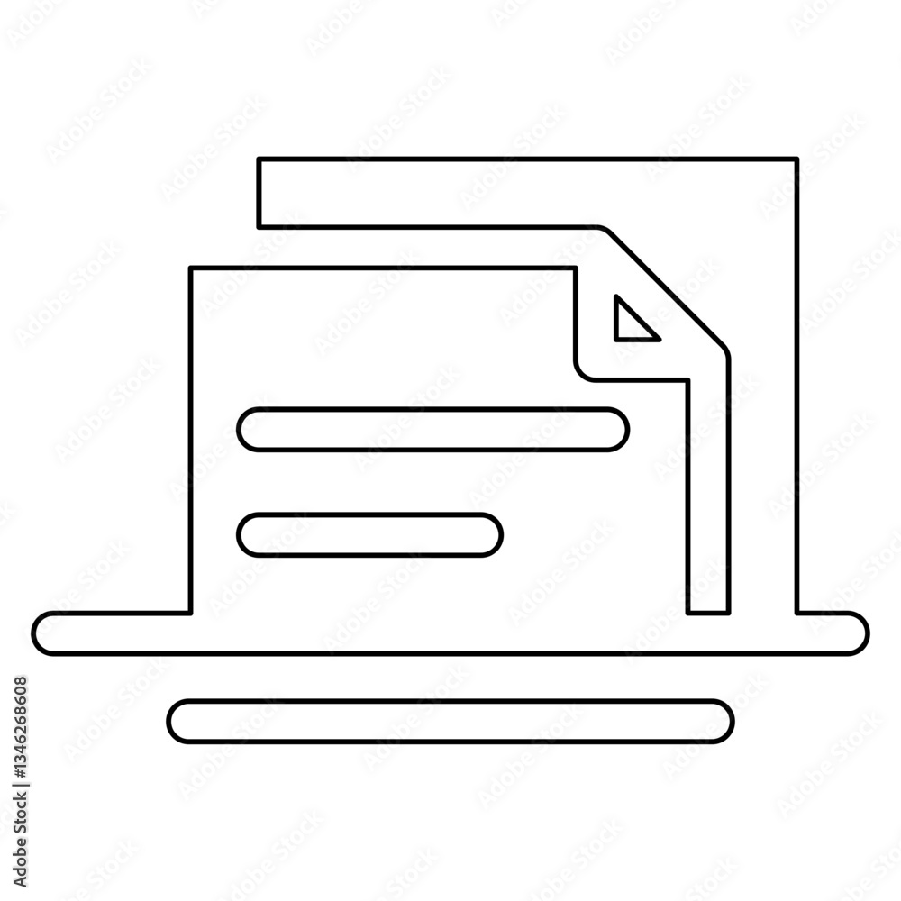 Poster delete file icon in line style