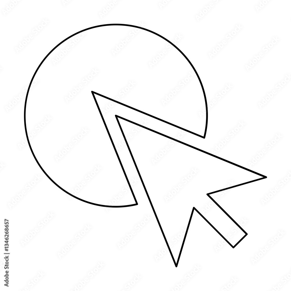 Poster button icon in line style