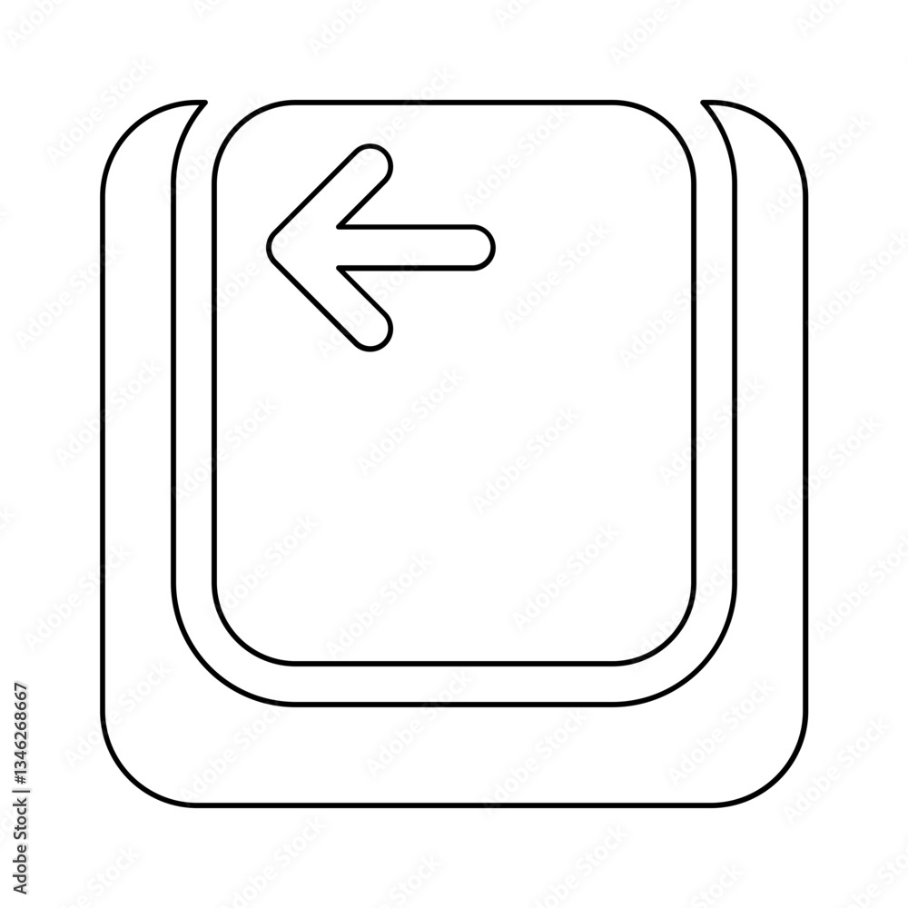 Poster delete button icon in line style