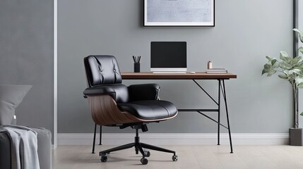 A lightweight yet durable work desk with a powder-coated metal frame and wooden top