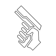 Shooting icon in line style