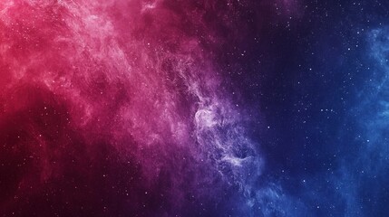 Abstract cosmic background with vibrant pink and blue nebula clouds, sparkling stars, and galaxy formations in deep space