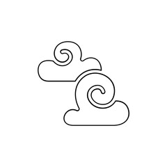 Chinese cloud icon in line style