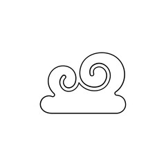 Japanese cloud icon in line style