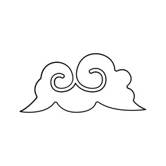 Chinese cloud icon in line style