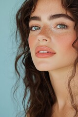 Fototapeta premium Close-up beautiful lips banner