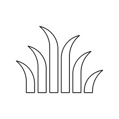Grass icon in line style