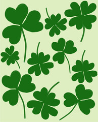 Fototapeta premium four leaf clover clipart illustration