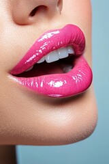 Obraz premium Close-up beautiful lips banner