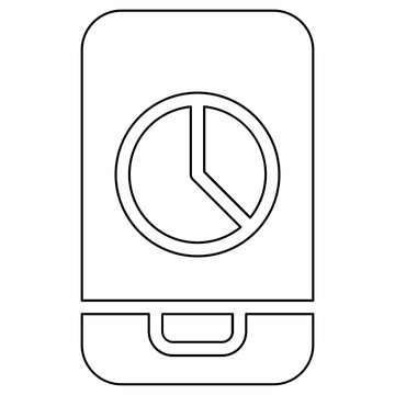 Data digram icon in line style