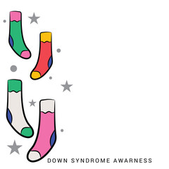 Vector illustration of a background for Down Syndrome Day.