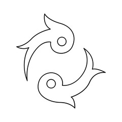 Fire icon in line style