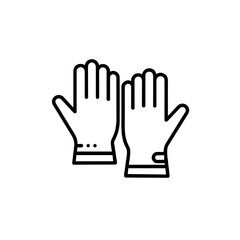 Obraz premium Spring cleaning gloves on a simple background