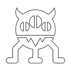 Monster icon in line style