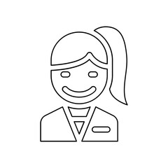 Obraz premium Woman icon in line style