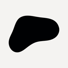 Abstract organic black shape vector
