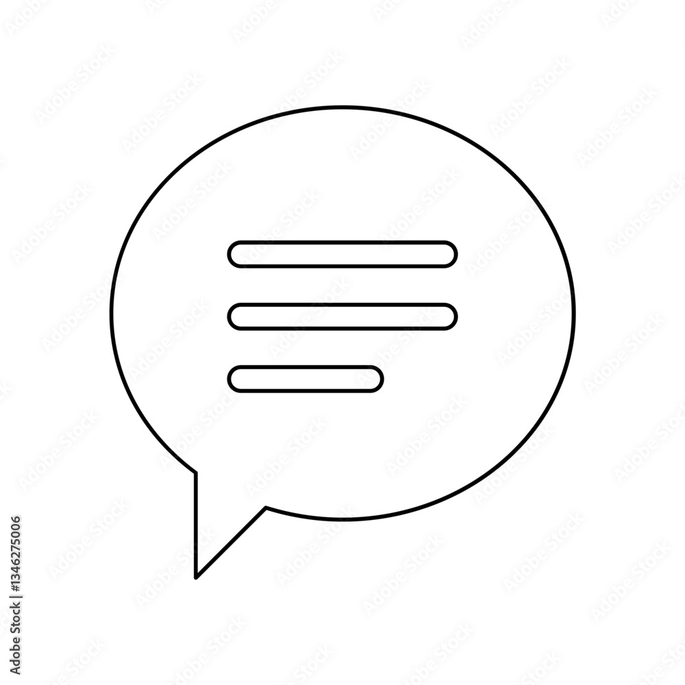 Poster message icon in line style