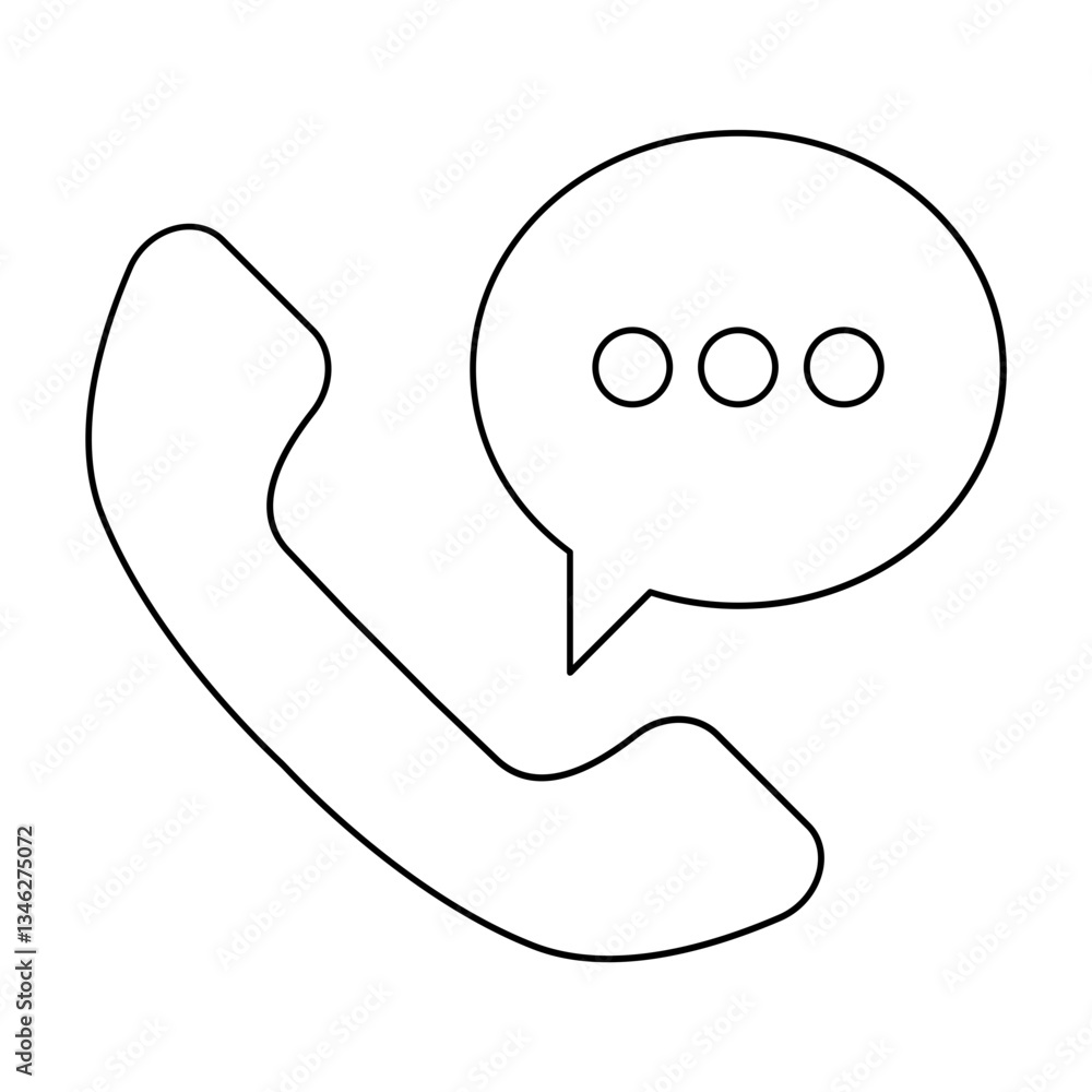 Poster calling icon in line style