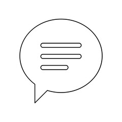 Message icon in line style