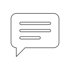 Message icon in line style