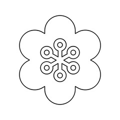 Sakura icon in line style