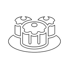Dim sum icon in line style