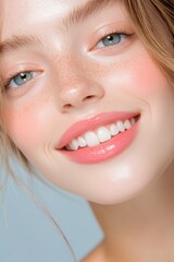 Obraz premium Close-up beautiful smile banner
