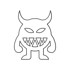 Alien icon in line style