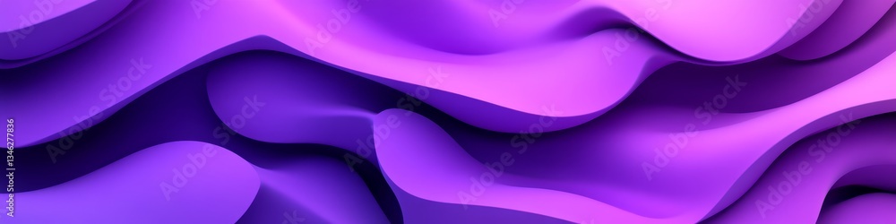 Poster abstract, elegant lavender to lilac gradient 3d wave seamless texture pattern background