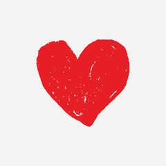 Bold red heart illustration, Valentine's Day vector