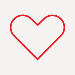 Bold red heart illustration, Valentine's Day vector