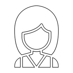 Obraz premium sales woman icon in line style