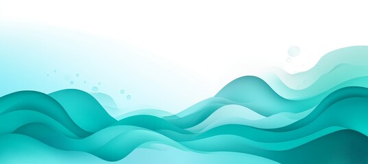 Abstract Flowing Light Mint Waves Background, Modern Digital Gradient, Dynamic Style Banner
