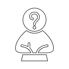 Stupid icon in line style