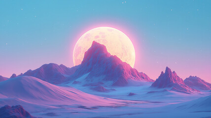 Desert-themed rocky planet illustration showcasing harsh terrain and barren wilderness