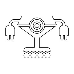 Robot icon in line style