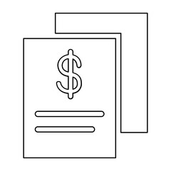 Receipt icon in line style