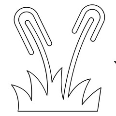 Grass icon in line style