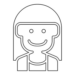 Woman icon in line style